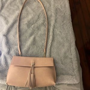 Anthropology suede crossbody bag
